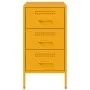 Bedside tables 2 units yellow laminated steel 36x39x68 cm by , Nightstands - Ref: Foro24-843085, Price: 167,90 €, Discount: %