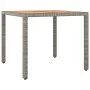 Garden table and 5-piece chair set with gray synthetic rattan cushions. by , Garden sets - Ref: Foro24-3276886, Price: 601,29...