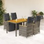 Mesita y sillas jardín 5 pzas y cojines ratán sintético gris de , Conjuntos de jardín - Ref: Foro24-3276969, Precio: 668,20 €...