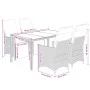 Garden table and 5-piece chair set with gray synthetic rattan cushions. by , Garden sets - Ref: Foro24-3276969, Price: 629,18...