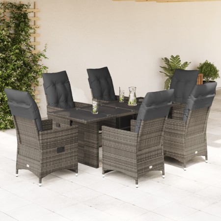 Gartentisch und Stühle 7-teilig und Kissen aus grauem Kunststoff-Rattan. von , Gartensets - Ref: Foro24-3276899, Preis: 896,3...