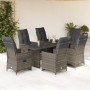 Gartentisch und Stühle 7-teilig und Kissen aus grauem Kunststoff-Rattan. von , Gartensets - Ref: Foro24-3276899, Preis: 896,3...