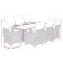 Garden table and 9-piece chair set with gray synthetic rattan cushions. by , Garden sets - Ref: Foro24-3276892, Price: 1,00 €...