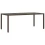 Garden table and chairs set, 9 pieces, with brown PE rattan cushions. by , Garden sets - Ref: Foro24-3276920, Price: 1,00 €, ...