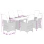 Garden table and chairs set 7 pieces with beige PE rattan cushions by , Garden sets - Ref: Foro24-3276943, Price: 970,08 €, D...