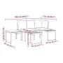 Gartenbankkissen 4-teilig, Stahl mit schwarzer Pulverbeschichtung. von , Gartensets - Ref: Foro24-3283640, Preis: 298,16 €, R...