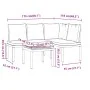 Garden bench with 3-piece cushions, steel frame with black powder coating. by , Garden sets - Ref: Foro24-3283649, Price: 249...