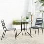 Stapelbare Gartenstühle, 3-teilig, aus Stahl mit grauer Pulverbeschichtung. von , Gartensets - Ref: Foro24-3283764, Preis: 21...