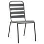 Stackable garden chairs, set of 3, made of steel with a gray powder coating. by , Garden sets - Ref: Foro24-3283764, Price: 2...
