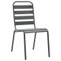 Stackable garden chairs, set of 3, made of steel with a gray powder coating. by , Garden sets - Ref: Foro24-3283764, Price: 1...