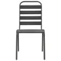 Stackable garden chairs, set of 3, made of steel with a gray powder coating. by , Garden sets - Ref: Foro24-3283764, Price: 1...