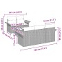 Conjunto de sofá de jardín 6 pcs Marrón Poliratán