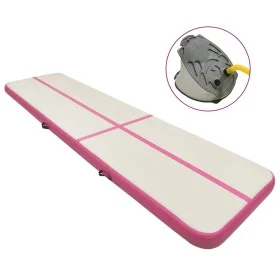 Inflatable gymnastics mat with pink PVC pump 600x100x20 cm by vidaXL, Pilates and yoga mats - Ref: Foro24-92685, Price: 285,0...