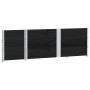 Pallet necklaces 3 units solid black pine wood 150x50 cm by , Loading platforms and pallets - Ref: Foro24-3295379, Price: 131...