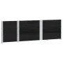 Pallet necklaces 3 units solid black pine wood 150x50 cm by , Loading platforms and pallets - Ref: Foro24-3295379, Price: 127...
