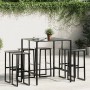 Hocher Tisch und Gartenhocker-Set, 7-teilig, aus schwarzem Stahl. von , Gartensets - Ref: Foro24-3283753, Preis: 514,64 €, Ra...