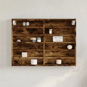 Engineered smoked oak wood display case 80x8.5x58 cm by , Shelves and shelves - Ref: Foro24-847958, Price: 44,99 €, Discount: %