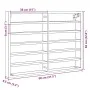 Engineered smoked oak wood display case 80x8.5x58 cm by , Shelves and shelves - Ref: Foro24-847958, Price: 44,99 €, Discount: %