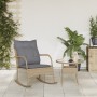 Garden rocking chair with beige synthetic rattan cushions by , Garden chairs - Ref: Foro24-369021, Price: 103,37 €, Discount: %