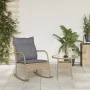 Garden rocking chair with beige synthetic rattan cushions by , Garden chairs - Ref: Foro24-369021, Price: 99,26 €, Discount: %