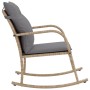 Garden rocking chair with beige synthetic rattan cushions by , Garden chairs - Ref: Foro24-369021, Price: 103,37 €, Discount: %