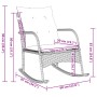 Garden rocking chair with beige synthetic rattan cushions by , Garden chairs - Ref: Foro24-369021, Price: 103,37 €, Discount: %