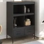 Aparador de acero laminado en frío negro 68x39x101,5 cm de , Aparadores - Ref: Foro24-843102, Precio: 144,76 €, Descuento: %