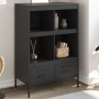 Cold-rolled black steel sideboard 68x39x101.5 cm by , Sideboards - Ref: Foro24-843102, Price: 146,69 €, Discount: %