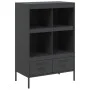 Aparador de acero laminado en frío negro 68x39x101,5 cm de , Aparadores - Ref: Foro24-843102, Precio: 144,76 €, Descuento: %