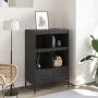 Aparador de acero laminado en frío negro 68x39x101,5 cm de , Aparadores - Ref: Foro24-843102, Precio: 144,76 €, Descuento: %