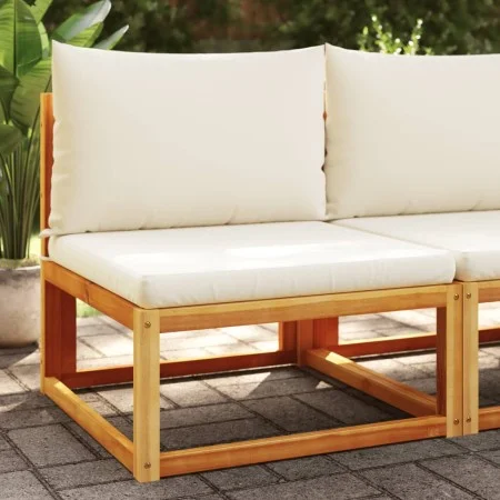 Garden sofa without armrests with solid acacia wood cushions by , Outdoor sofas - Ref: Foro24-4008177, Price: 109,20 €, Disco...