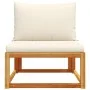 Garden sofa without armrests with solid acacia wood cushions by , Outdoor sofas - Ref: Foro24-4008177, Price: 109,20 €, Disco...