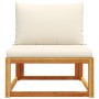 Gartensofa ohne Armlehnen mit massiven Akazienholz-Kissen. von , Outdoor-Sofas - Ref: Foro24-4008177, Preis: 111,37 €, Rabatt: %