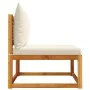 Garden sofa without armrests with solid acacia wood cushions by , Outdoor sofas - Ref: Foro24-4008177, Price: 109,20 €, Disco...