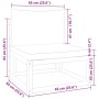 Gartensofa ohne Armlehnen mit massiven Akazienholz-Kissen. von , Outdoor-Sofas - Ref: Foro24-4008177, Preis: 111,37 €, Rabatt: %