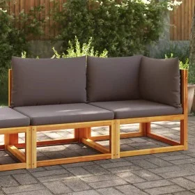 2-seater garden sofa with solid acacia wood cushions by , Outdoor sofas - Ref: Foro24-4008175, Price: 220,64 €, Discount: %