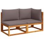 2-seater garden sofa with solid acacia wood cushions by , Outdoor sofas - Ref: Foro24-4008175, Price: 224,33 €, Discount: %