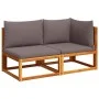 2-seater garden sofa with solid acacia wood cushions by , Outdoor sofas - Ref: Foro24-4008175, Price: 220,64 €, Discount: %