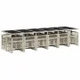 Garden dining set with 17 pieces, light gray synthetic rattan and cushions. by , Garden sets - Ref: Foro24-3210827, Price: 1,...