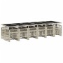 Set comedor jardín y cojines 17 pzas ratán sintético gris claro de , Conjuntos de jardín - Ref: Foro24-3210827, Precio: 899,02 €
