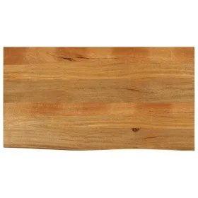 Massivholz-Tischplatte mit natürlicher Kante aus Mangoholz 100x60x2,5 cm. von , Tischplatten - Ref: Foro24-370550, Preis: 85,...