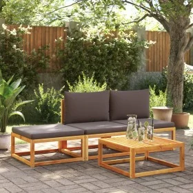 Gartensofagarnitur mit 4-teiligen Kissen aus massivem Akazienholz. von , Gartensets - Ref: Foro24-3278912, Preis: 312,54 €, R...
