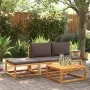 Set sofás de jardín con cojines 4 pzas madera maciza de acacia de , Conjuntos de jardín - Ref: Foro24-3278912, Precio: 312,51...