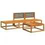 Set of garden sofas with 4-piece solid acacia wood cushions by , Garden sets - Ref: Foro24-3278912, Price: 312,54 €, Discount: %