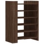 Shoe cabinet made of engineered wood in brown oak, measuring 74.5x37.5x100 cm. by , Shoe racks and shoe organizers - Ref: For...