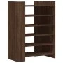 Shoe cabinet made of engineered wood in brown oak, measuring 74.5x37.5x100 cm. by , Shoe racks and shoe organizers - Ref: For...