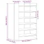 Shoe cabinet made of engineered wood in brown oak, measuring 74.5x37.5x100 cm. by , Shoe racks and shoe organizers - Ref: For...