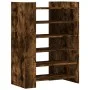 Schuhschrank aus geräucherter Eichen-Ingenieurholz 74,5x37,5x100cm. von , Schuhregale und Schuhorganisatoren - Ref: Foro24-84...