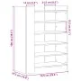 Schuhschrank aus geräucherter Eichen-Ingenieurholz 74,5x37,5x100cm. von , Schuhregale und Schuhorganisatoren - Ref: Foro24-84...
