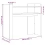 Smoked oak engineered wood console table 100x35x90 cm by , Side tables - Ref: Foro24-848469, Price: 63,85 €, Discount: %